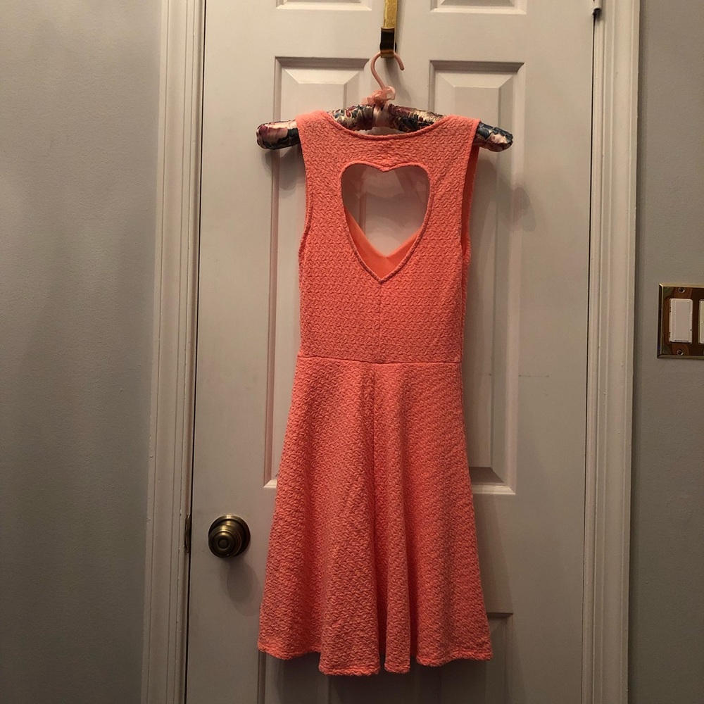 EUC CUT OUT HEART SKATER DRESS